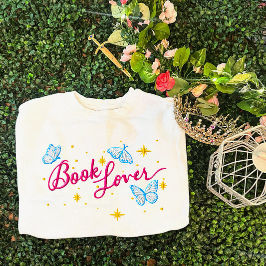 Book Lover Embroidered Sweatshirt