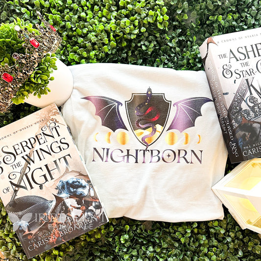 SALE: Nightborn Bella Canvas Printed Shirt - Officially Licensed Carissa Broadbent - Crowns of Nyaxia