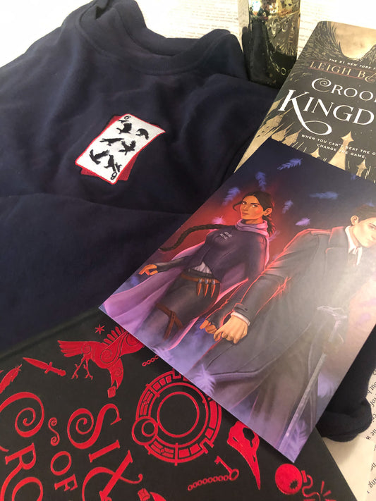 The Crow Club Unisex Organic Sweatshirt , Pictured in Navy