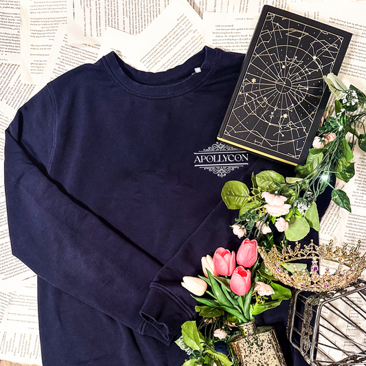 SHIPPED LEFTOVERS Embroidered Front & Printed Back Apollycon Sweatshirt
