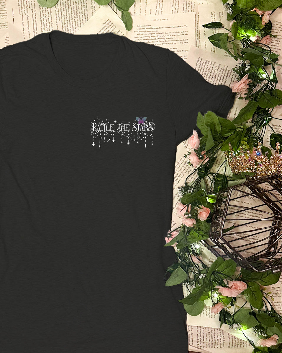 Rattle the Stars Quote Printed Comfort Colors T- Shirt - Throne of Glass Officially Licensed