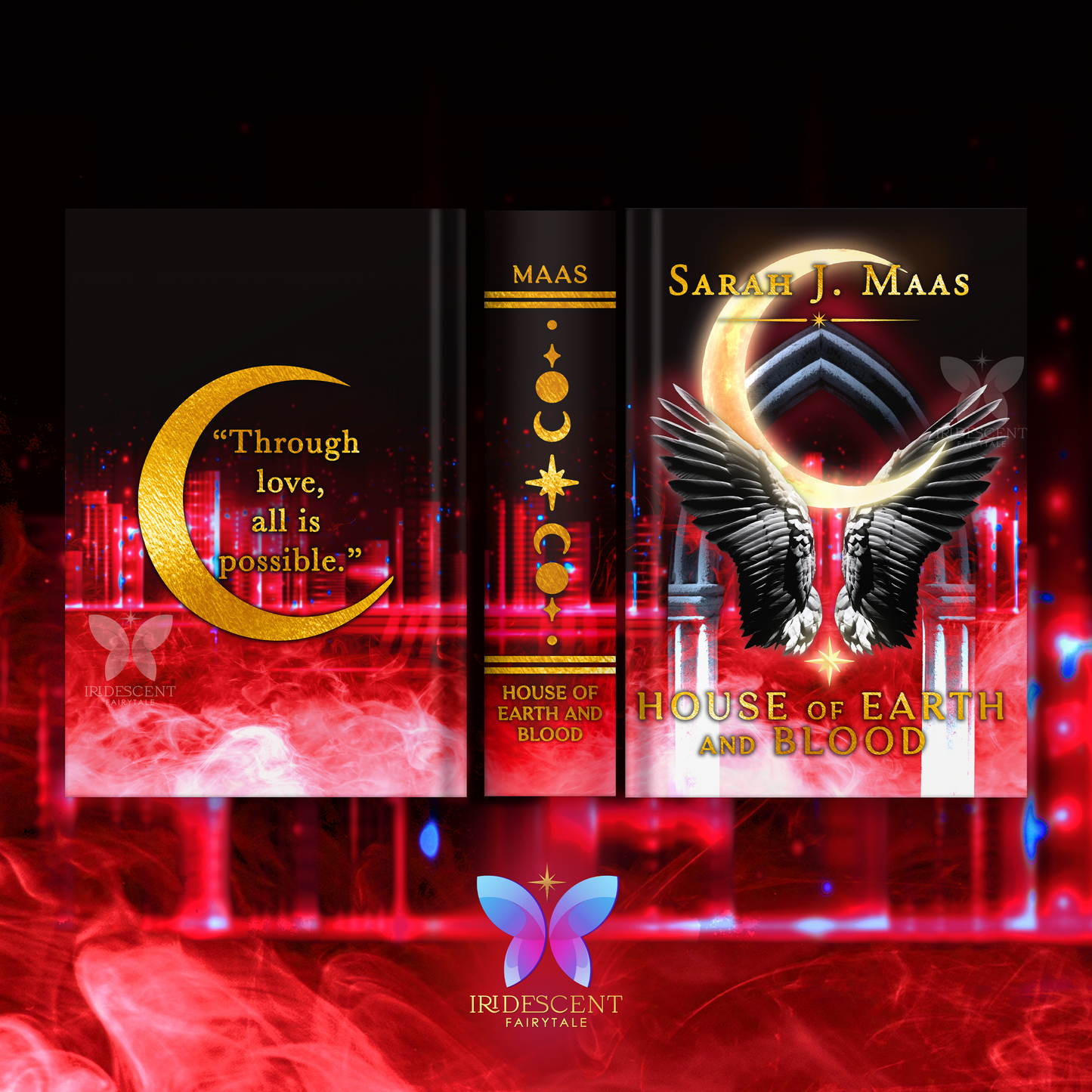 Officially Licensed: Crescent City Bright Gold Foiled Three Dust Jacket Set
