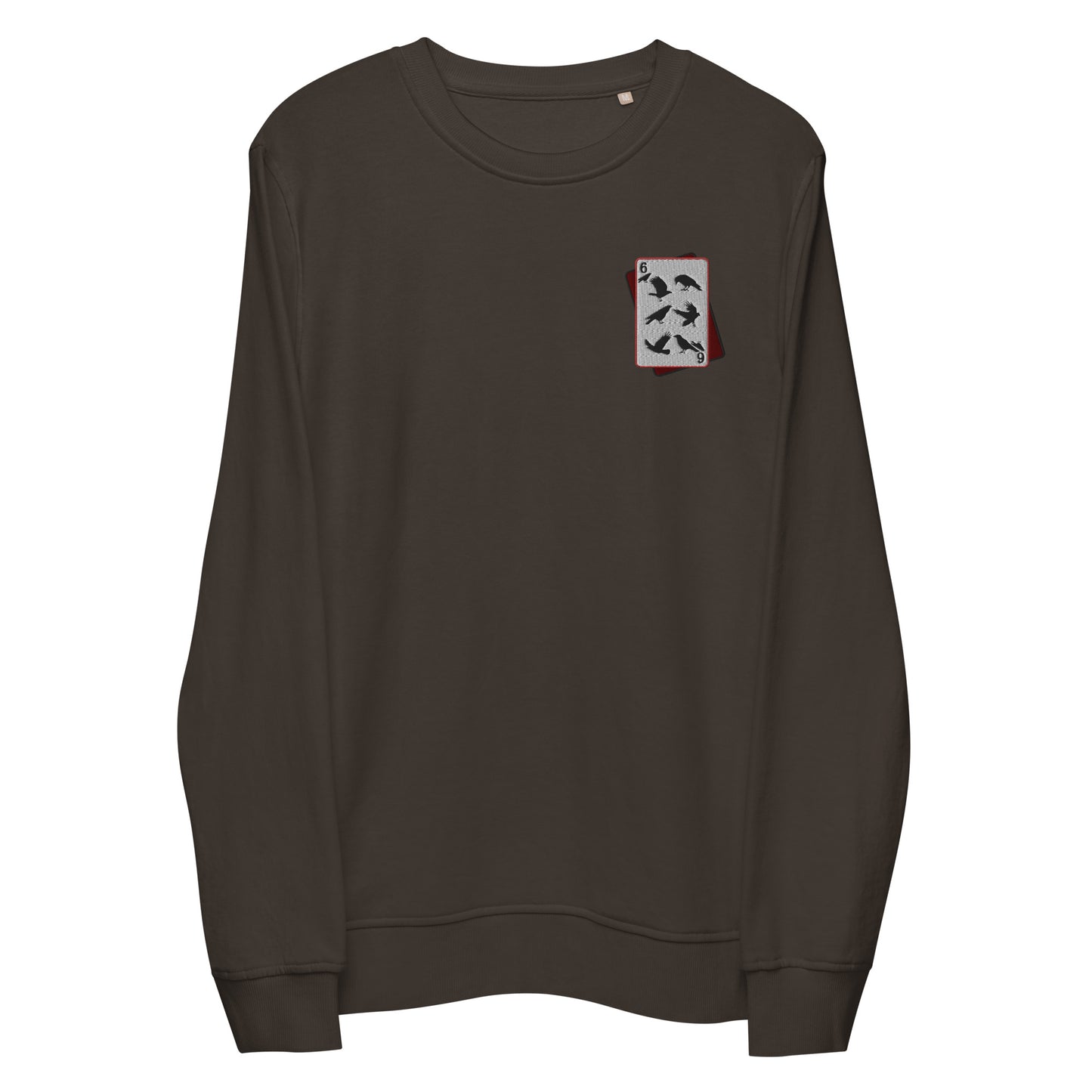 The Crow Club Unisex Organic Sweatshirt RUNS LARGE, Pictured in Navy