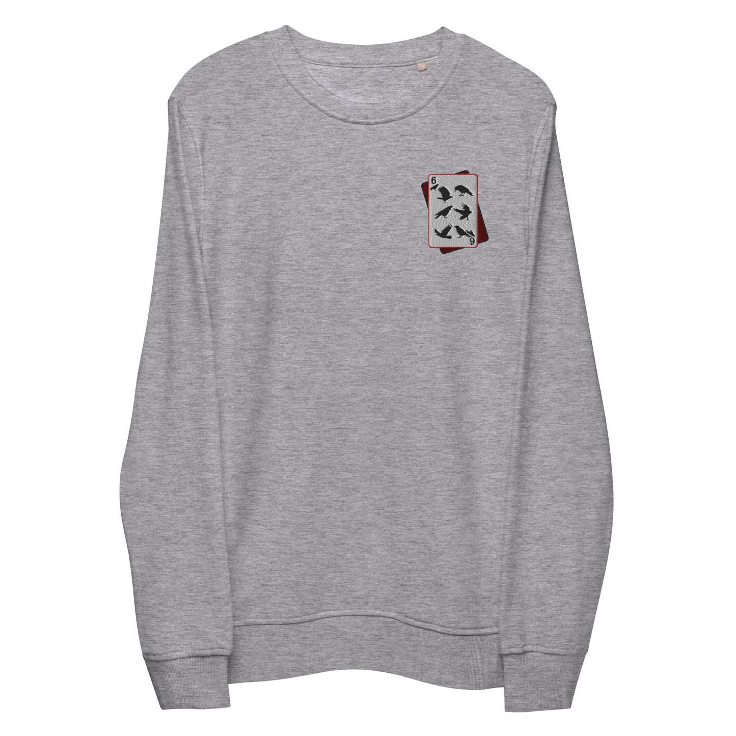 The Crow Club Unisex Organic Sweatshirt RUNS LARGE, Pictured in Navy