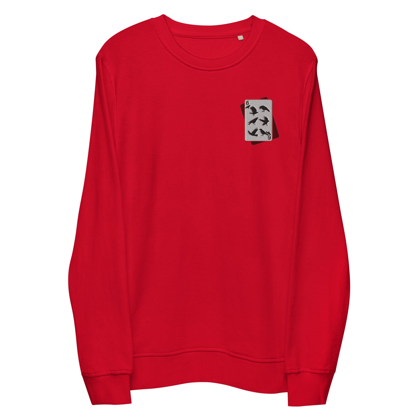 The Crow Club Unisex Organic Sweatshirt RUNS LARGE, Pictured in Navy