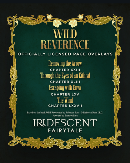Wild Reverence Page Overlays - Letters of Enchantment Series by Rebecca Ross - Officially Licensed