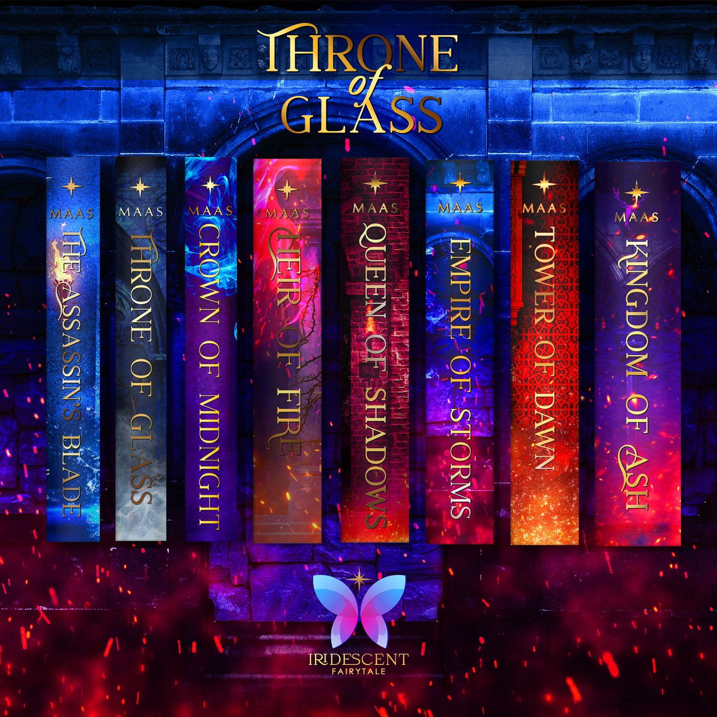 Newly Redesigned Throne of Glass Series by Sarah J Maas Dust Jackets (Licensed)