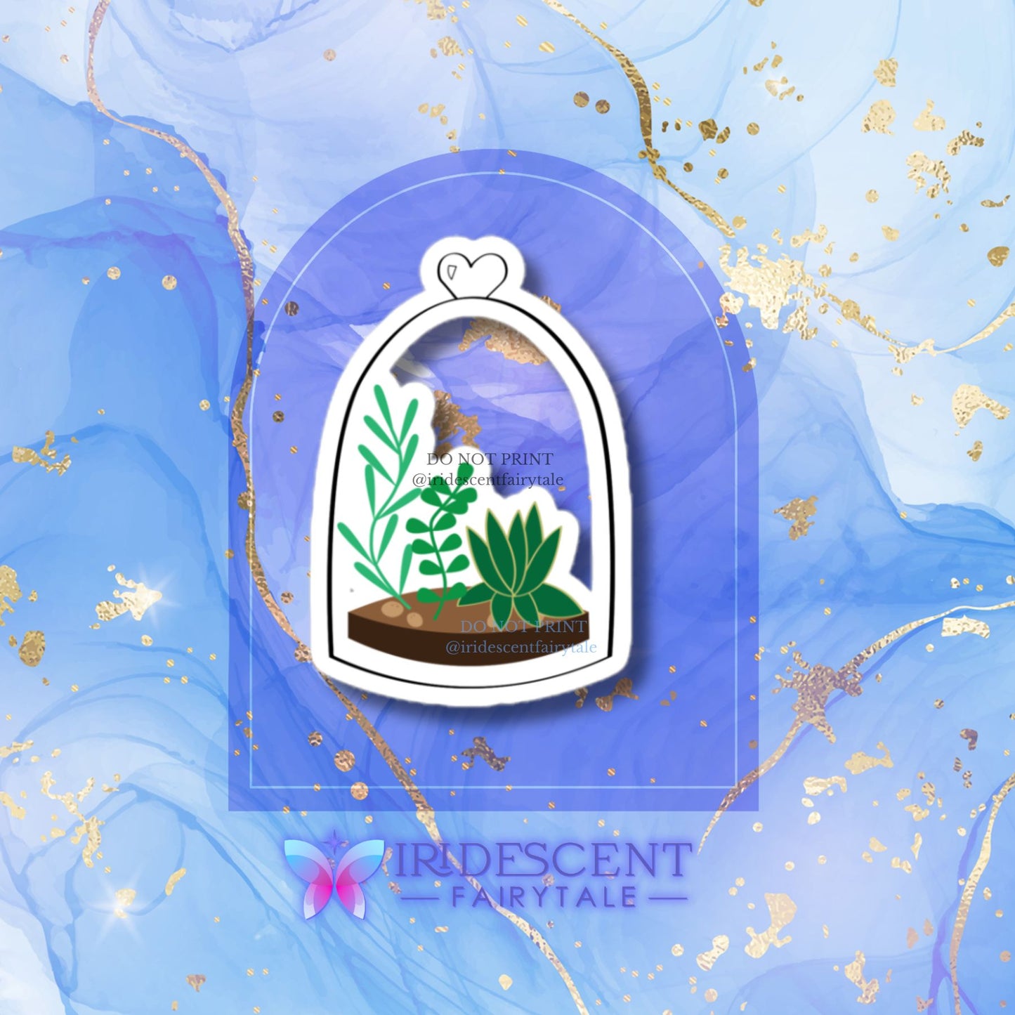 Plant in Glass Terrarium Sticker