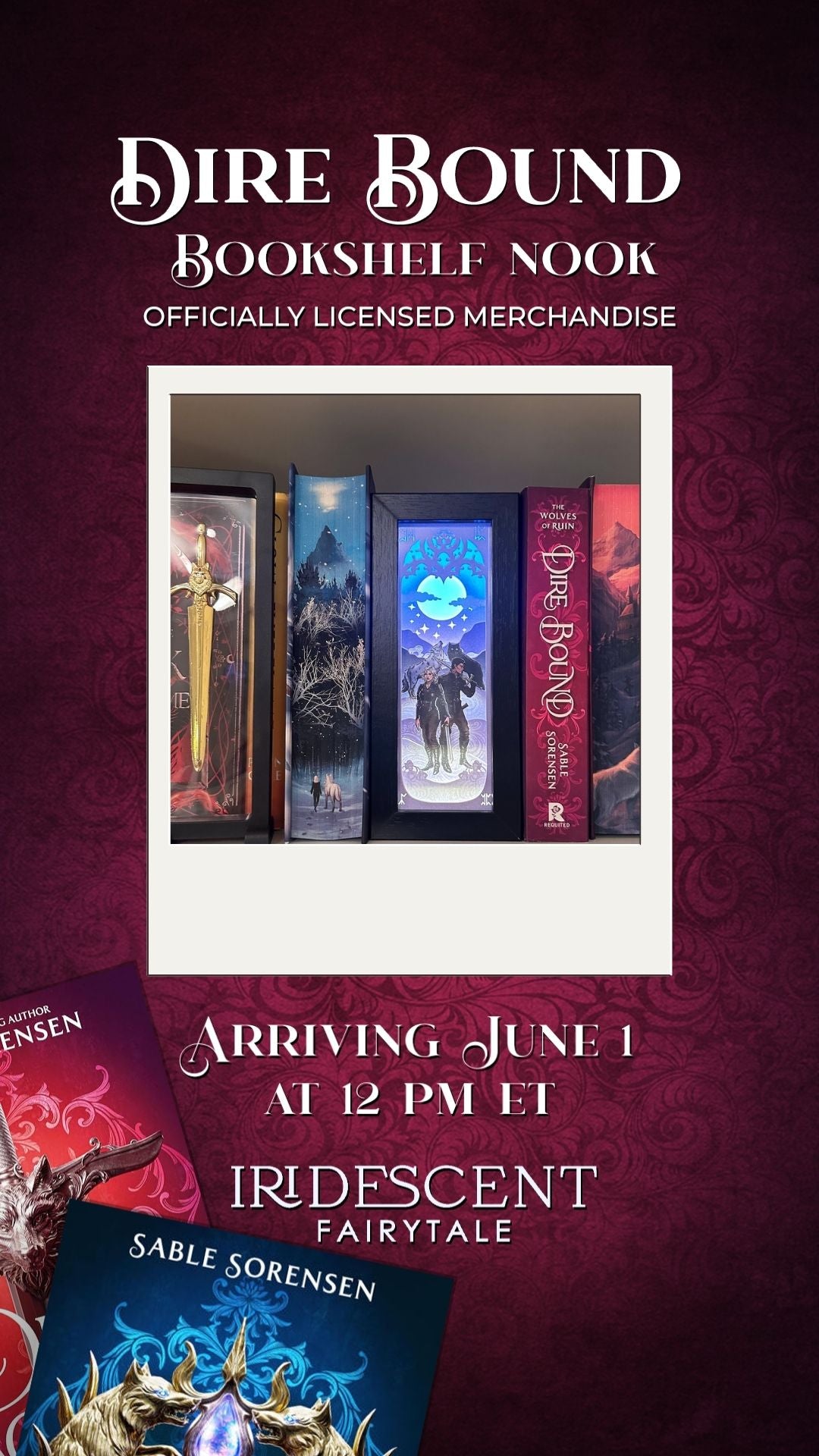 Preorder Dire Bound Book Nook (The Wolves of Ruin) by Sable Sorensen (Officially Licensed)