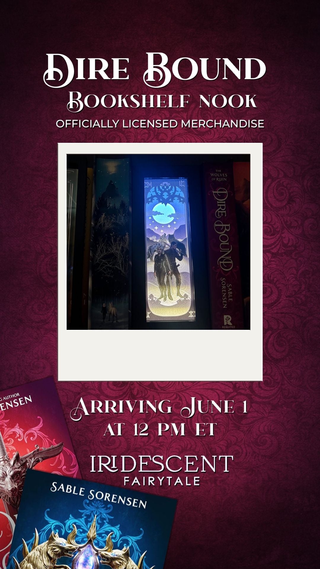 Preorder Dire Bound Book Nook (The Wolves of Ruin) by Sable Sorensen (Officially Licensed)