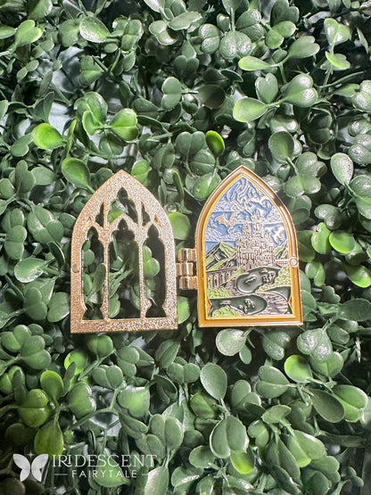 Basgiath Window Hinge Enamel Pin - Officially Licensed Fourth Wing The Empyrean Series by Rebecca Yarros
