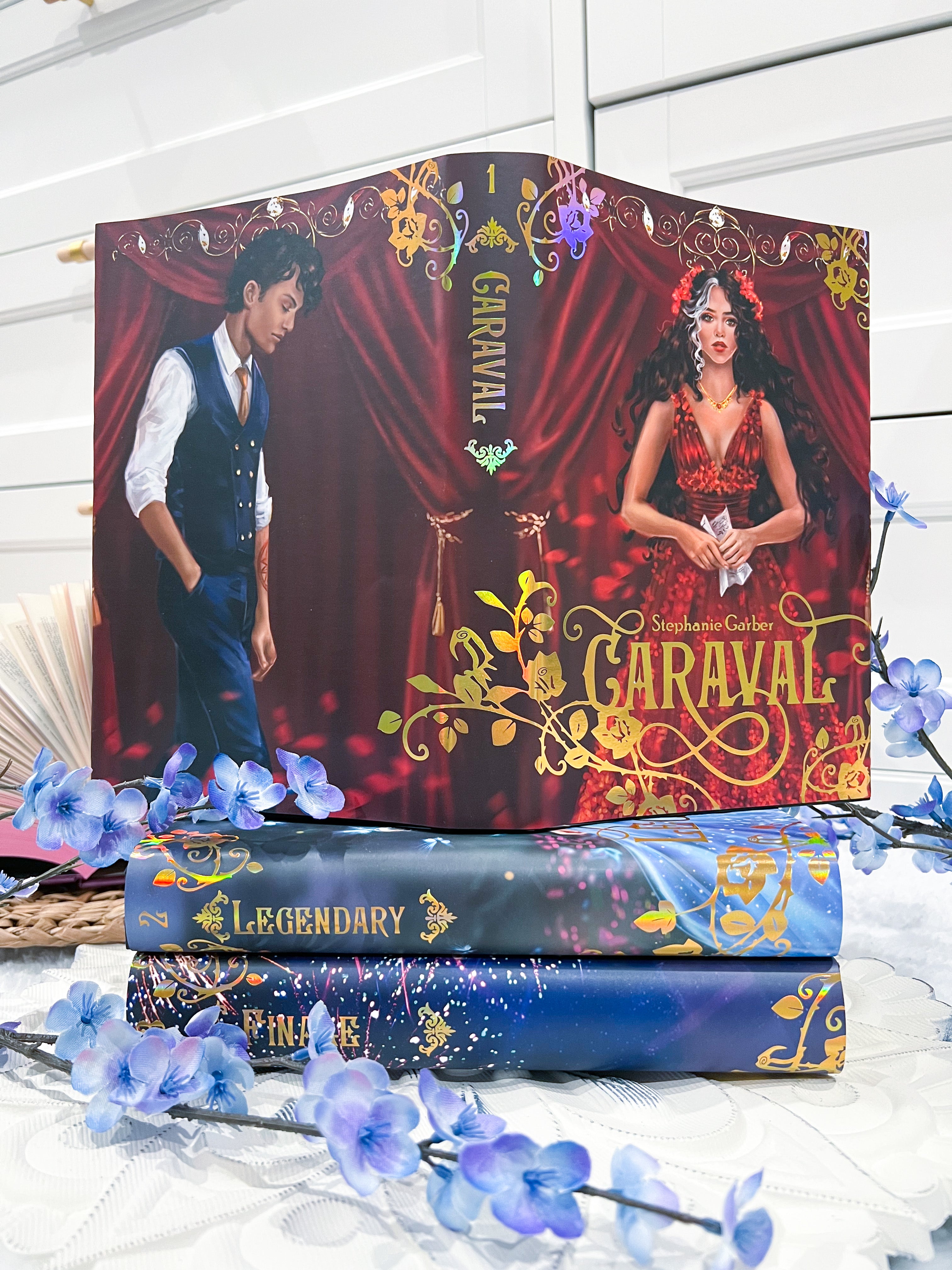 Caraval Gold Holographic Foiled Dust Jacket Set – Iridescent Fairytale