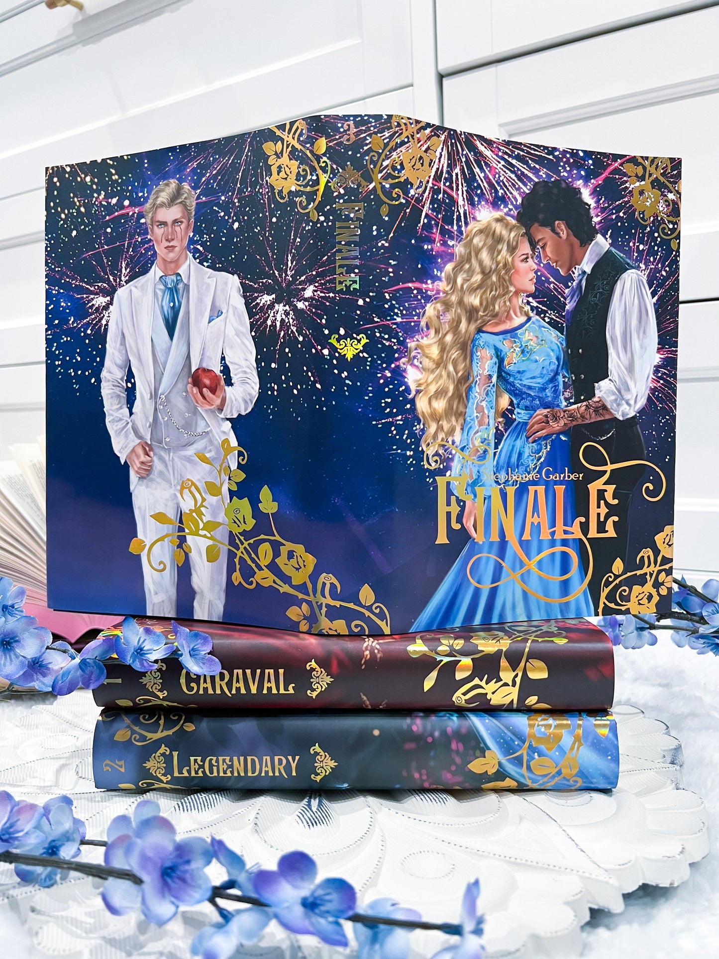 Caraval Gold Holographic Foiled Dust Jacket Set