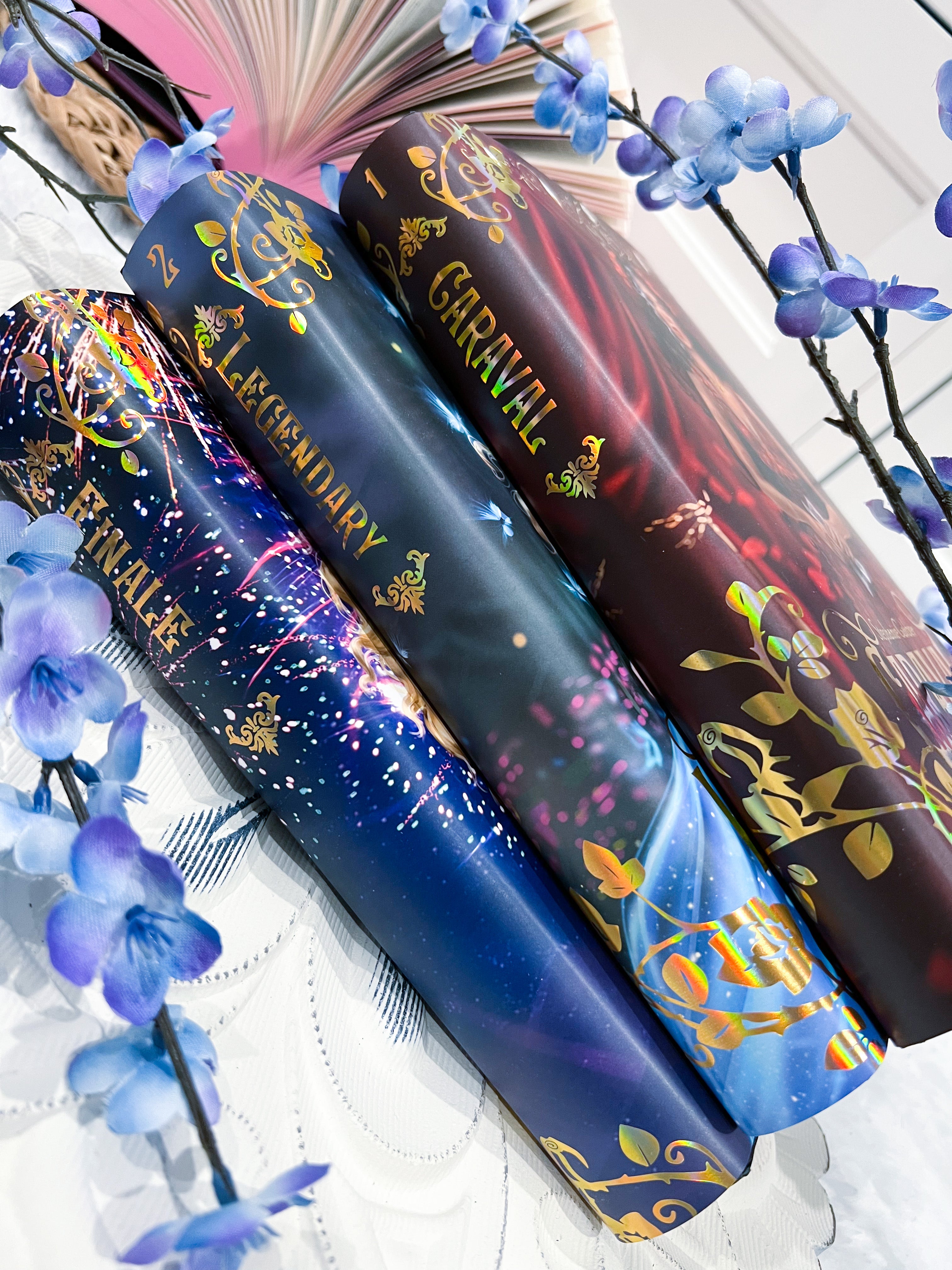Caraval Gold Holographic Foiled Dust Jacket Set – Iridescent Fairytale