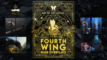 Fourth Wing 9 Page Overlay Set - Officially Licensed The Empyrean Merchandise