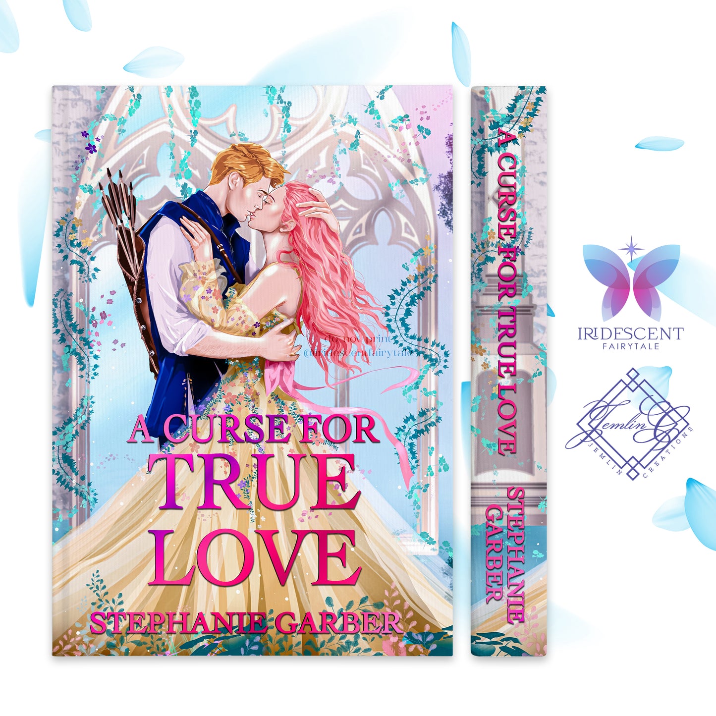 A Curse for True Love | Pink and Purple Holographic Foiled Dust Jacket