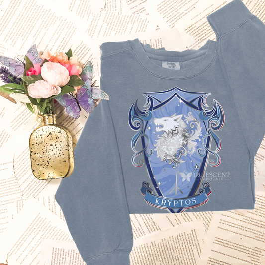Kryptos Crest Comfort Colors Sweatshirt from Dire Bound (The Wolves of Ruin Series) by Sable Sorensen Officially Licensed