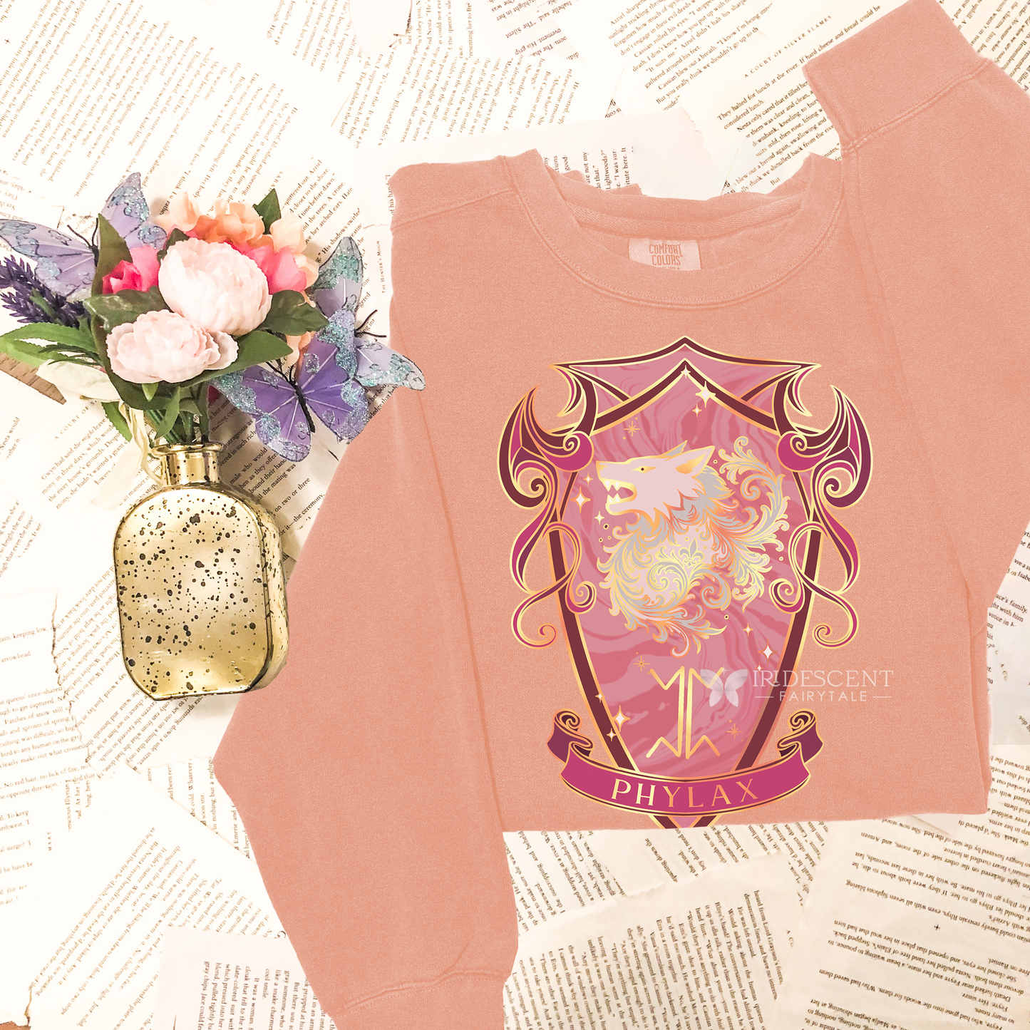 Phylax Crest Comfort Colors Sweatshirt from Dire Bound (The Wolves of Ruin Series) by Sable Sorensen Officially Licensed