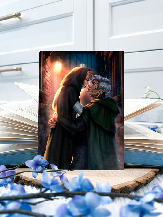 Double-Sided the Alley Rowan and Aelin | Premium Art Print Sarah J. Maas | Officially Licensed