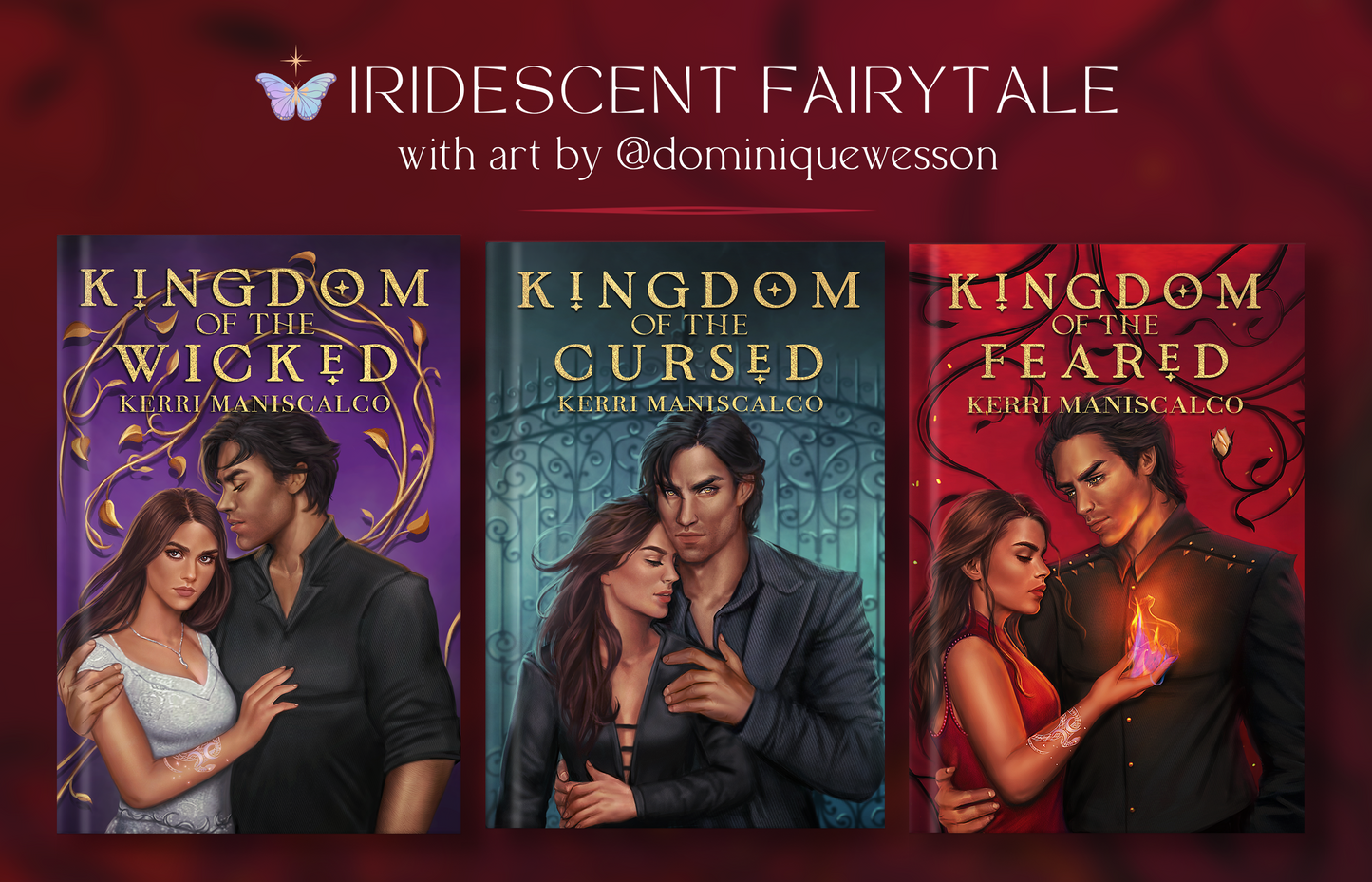 Kingdom of the Wicked Inspired Gold Foiled Dust Jacket Set